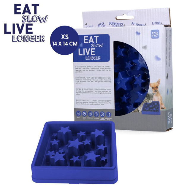Eat Slow Live Longer Blau 