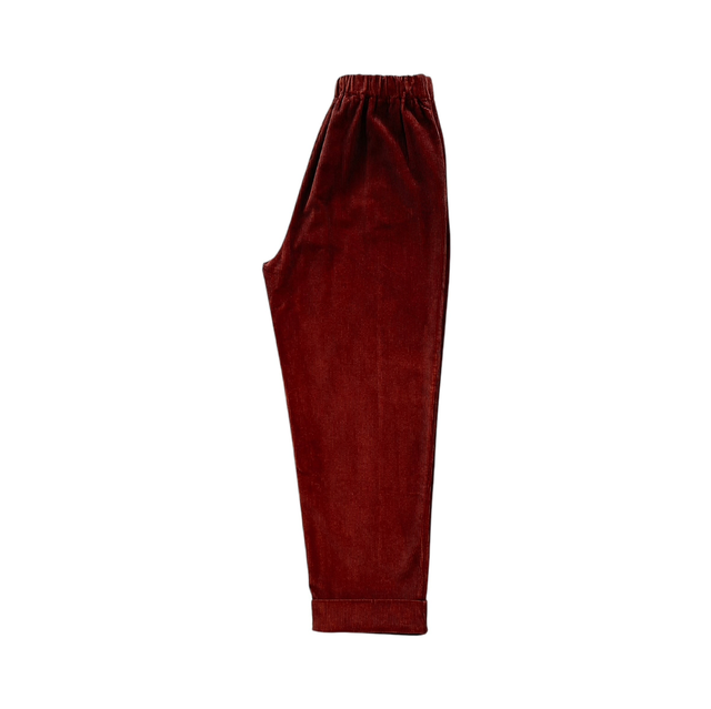 Elastics red Velvet Jogger Pants Chocolate 