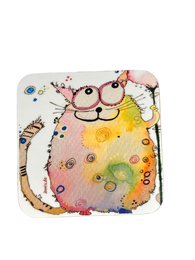 Untersetzer "Katze mit Ballon"
