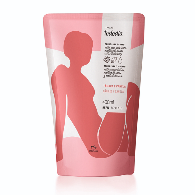 Refil Creme Desodorante Nutritivo para o Corpo Tododia Tâmara e Canela 400 ml