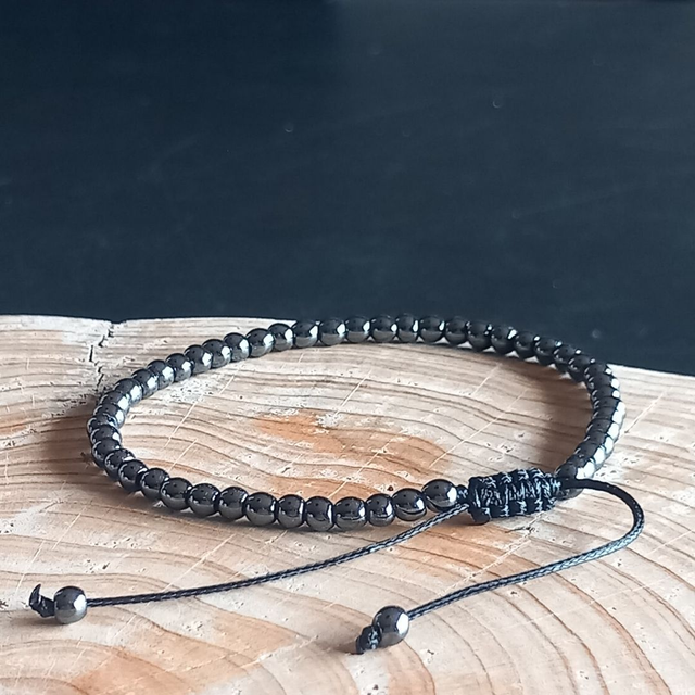 Bracelet ajustable en Hématite