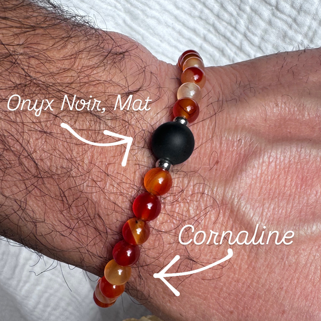 Bracelet homme en pierres naturelles. 