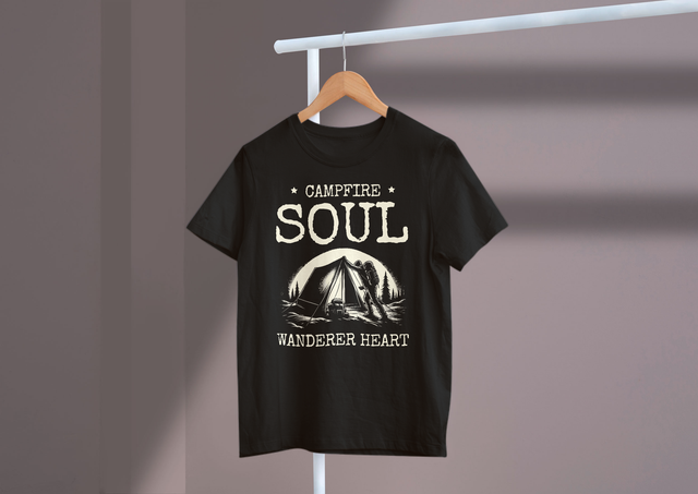Campfire Soul Wanderer Heart Outdoor Adventure Vibes. Campfire Soul Wanderer Heart Outdoor Adventure Vibes