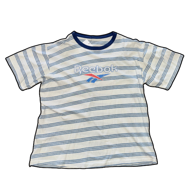 Vintage Reebok Striped Tee - M