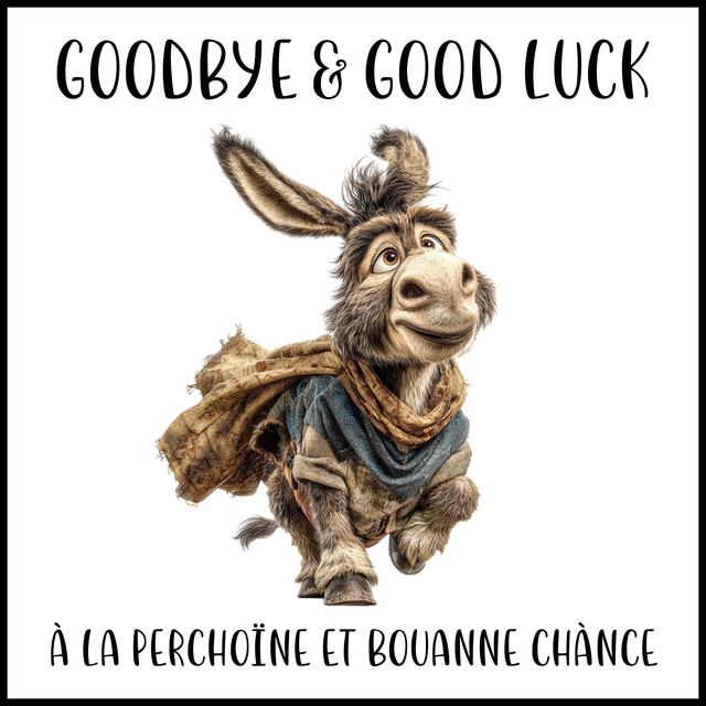 100 CARD - OCCASION GOODBYE &amp; GOOD LUCK DONKEY