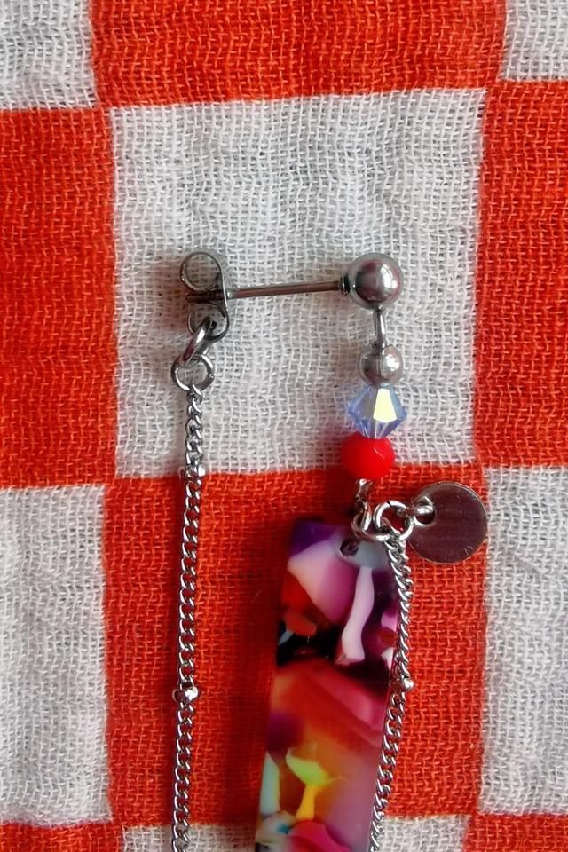 Boucles d'oreilles Multicolores & Argentés