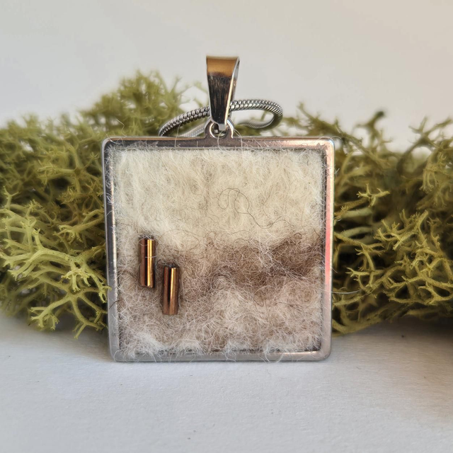 British Shetland Wool Felt Pendant