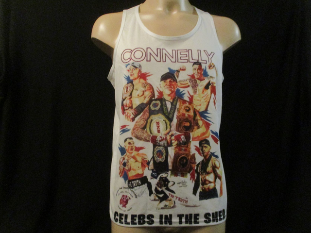 James 'The Truth' Connelly Picture T-Shirt ADULT 100% Polyester Crew Neck WHITE (Large) Vest Top