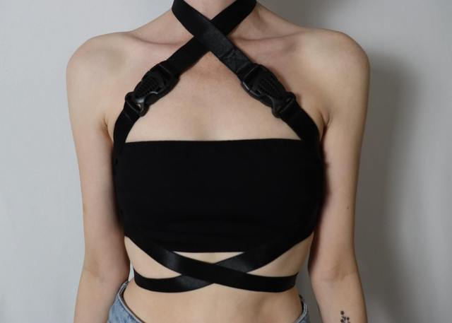 Black Buckle Bralette