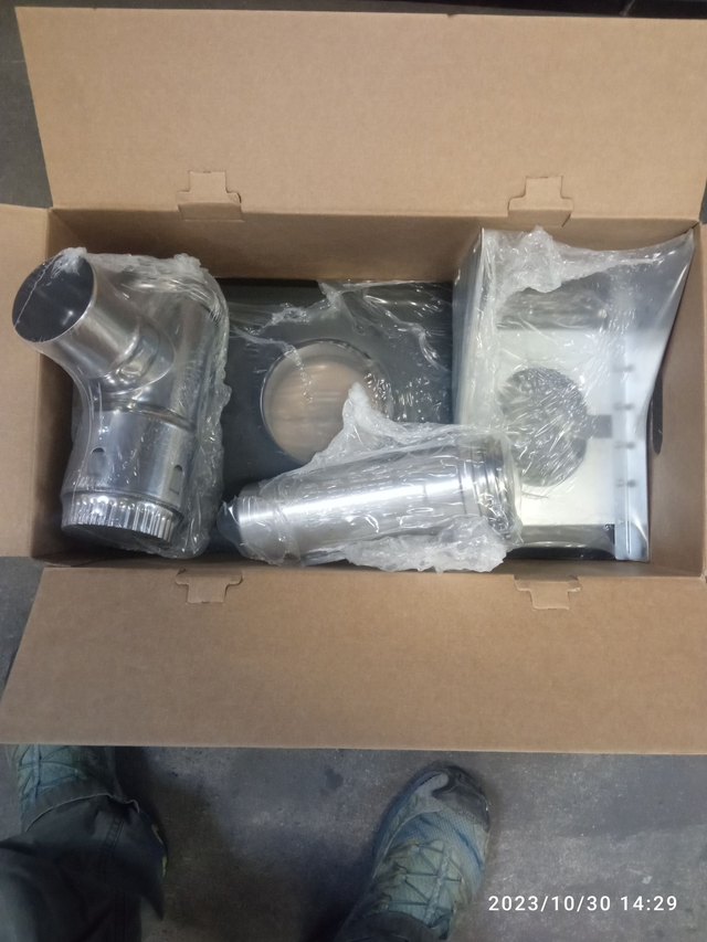 PLA - adaptateur N° 9 kit raccordement concentrique - flexible D100 - D100 - NOIR - 2PLAADA9100NO 