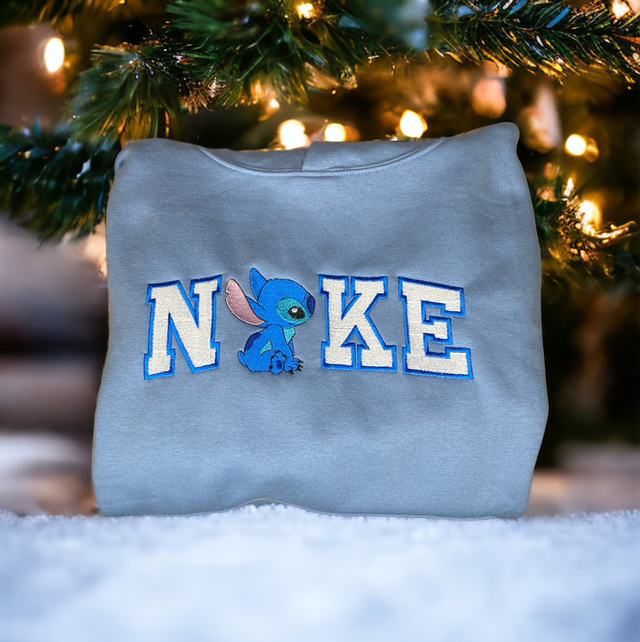 Sweat à Capuche Stitch Bleue pastel 