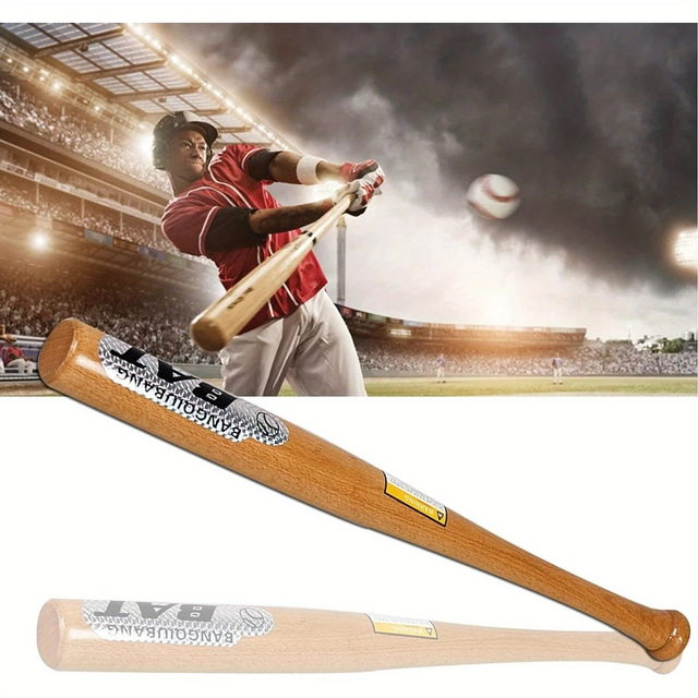 Dark Brown Wooden Baseball Bats