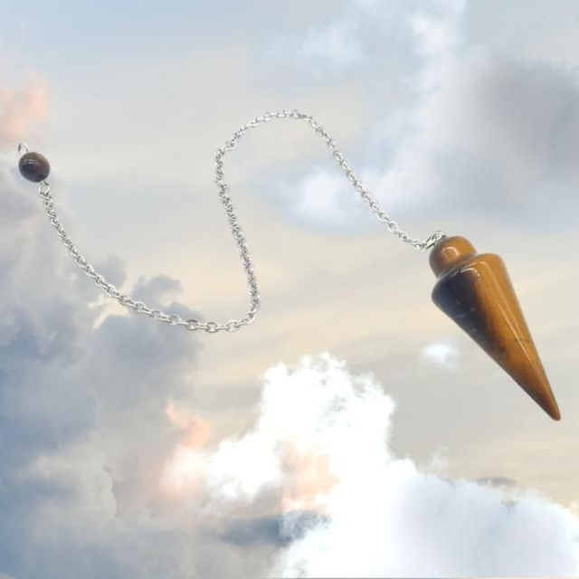 Pendule cône "Œil de tigre"