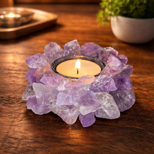 "Améthyste" - Bougeoir 1 bougie
