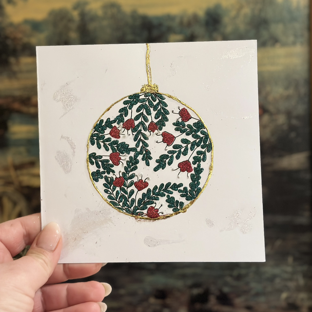 HANDMADE CHRISTMAS BAUBLE CARD