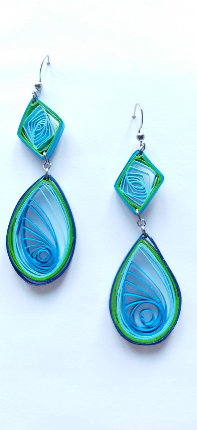 Grandes boucles bleues et vertes