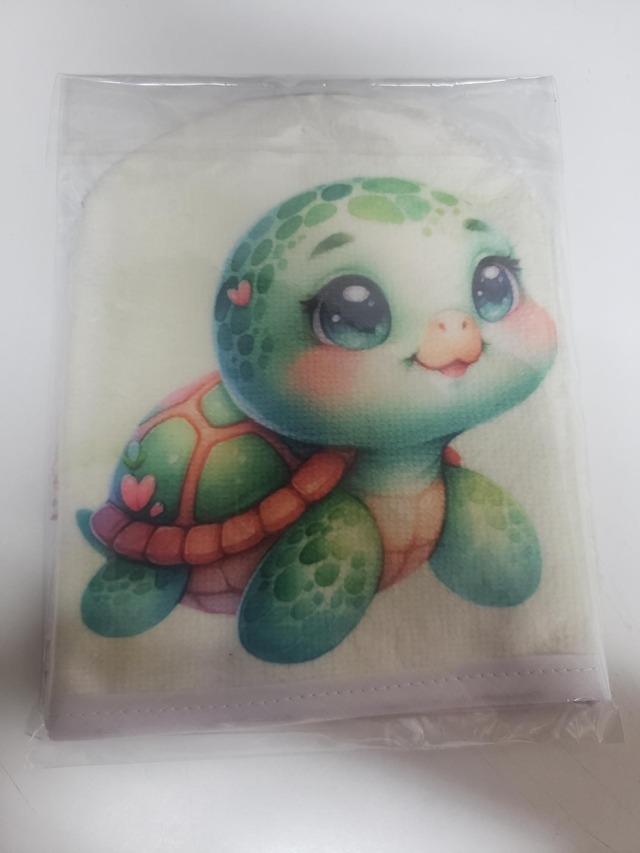 Gant de toilette tortue artisanale 
