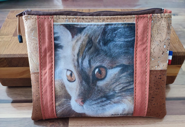 Pochette chat Annie chat pastel #1