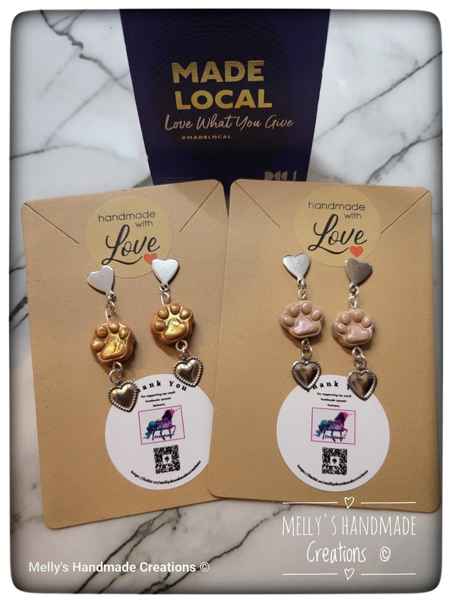 Paw & Heart earrings