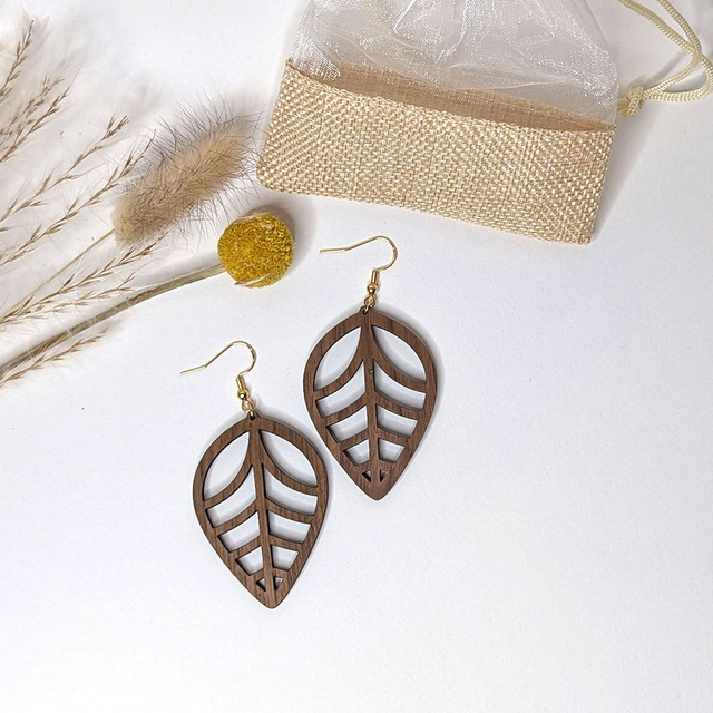 Boucles d’oreilles Feuille