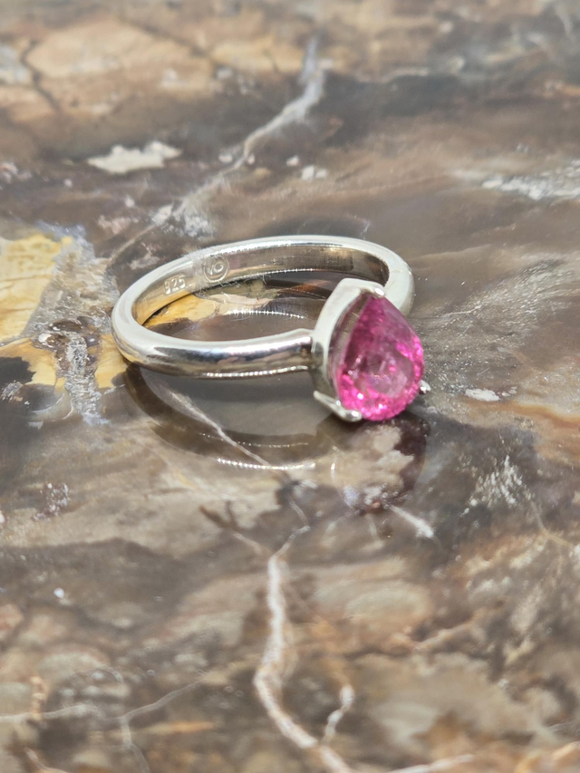 Bague Argent 925 et Tourmaline rose 