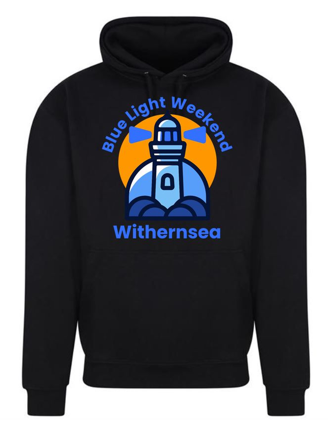 Blue Light Weekend Black Hoodie