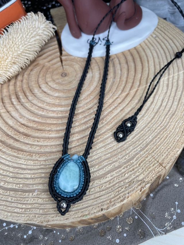 Collier goutte Larimar