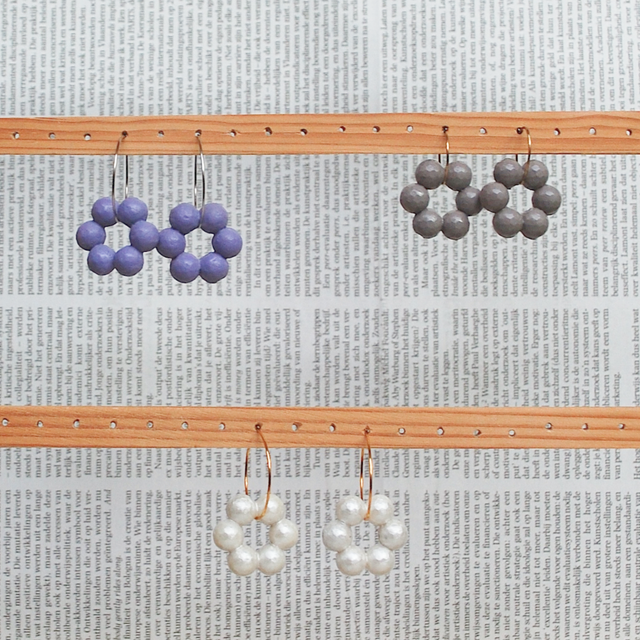 FLOWER POWER HOOP EARRINGS SMALL