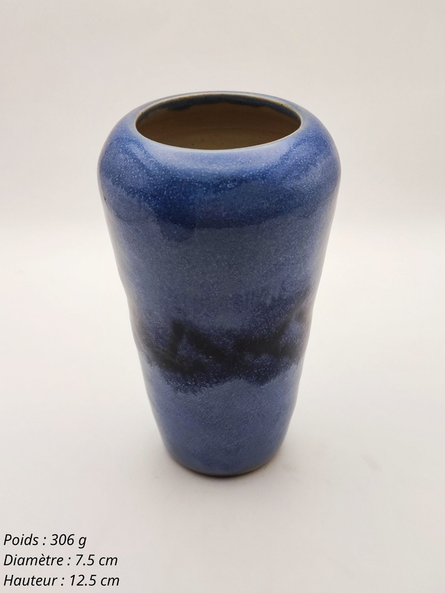 Beau vase bleu &quot;Barbapapa&quot;.