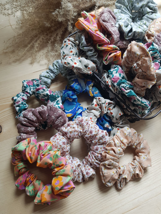  Les Fleuris: Chouchou en Coton Fleuri