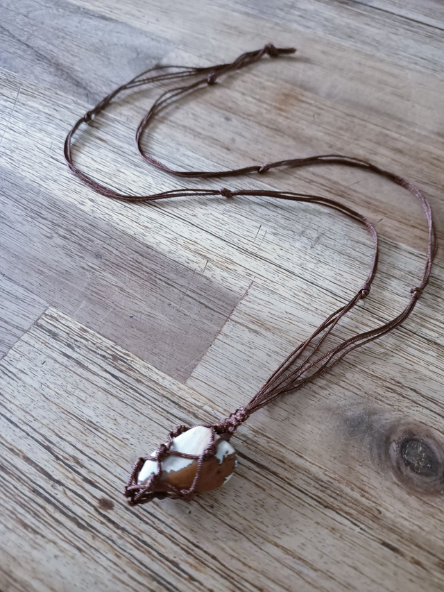 Sautoir  Jaspe paysage 