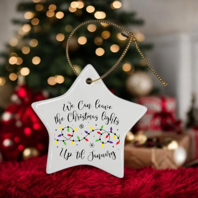 Ceramic Star Shaped Christmas Ornament