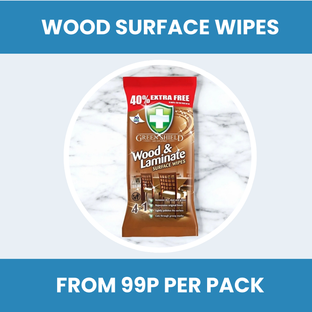 Green Shield Wood & Laminate Surface Wipes