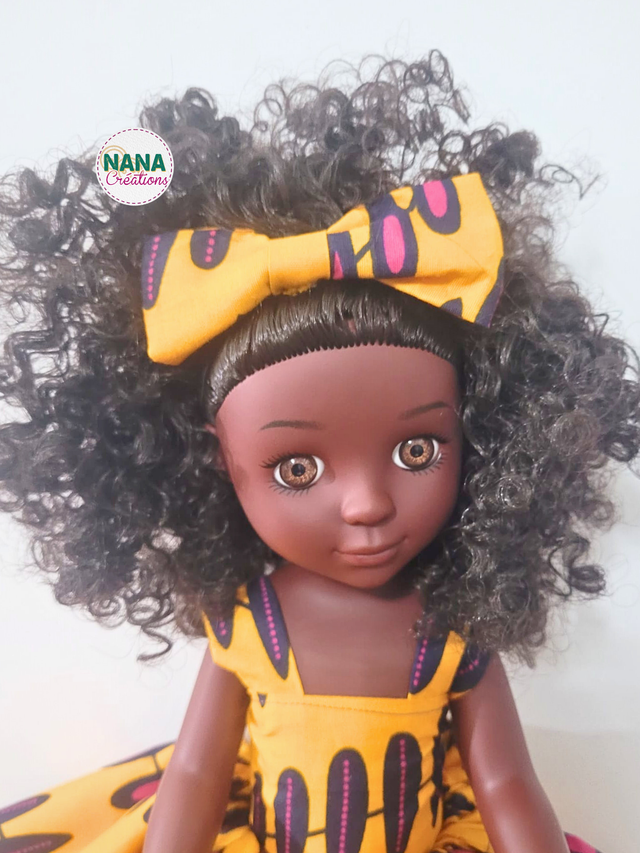 Poupée Habillé Jupe et Haut en tissu Wax Fait main | Cadeau enfant - Cadeau Gift