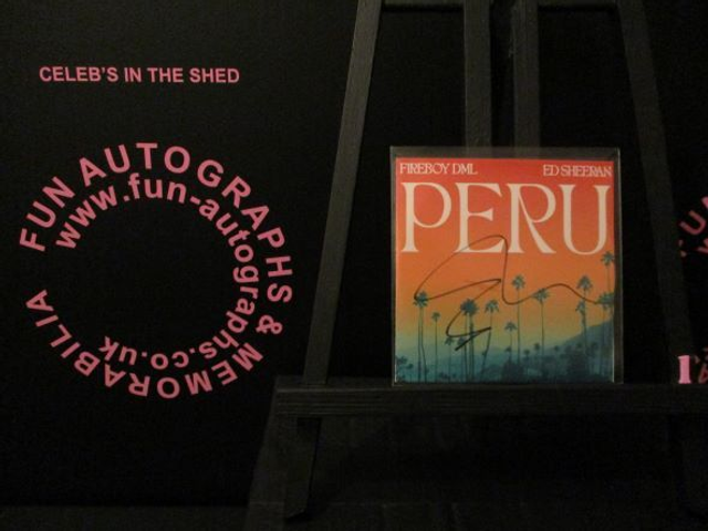 Ed Sheeran - 'Peru' Authentic Autographed Single Cover (1)