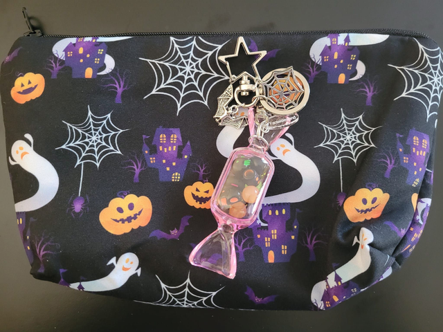 Bonbon d'halloween - duo Accroche-Clés et Pochette