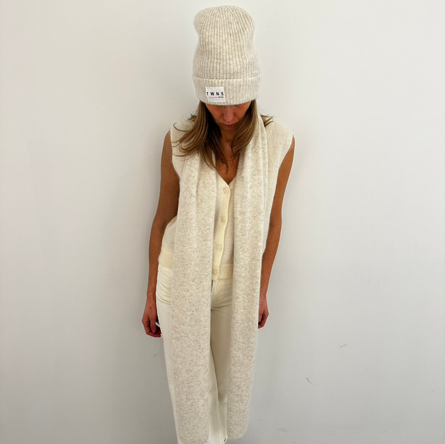 Basic Scarf Mottled Beige