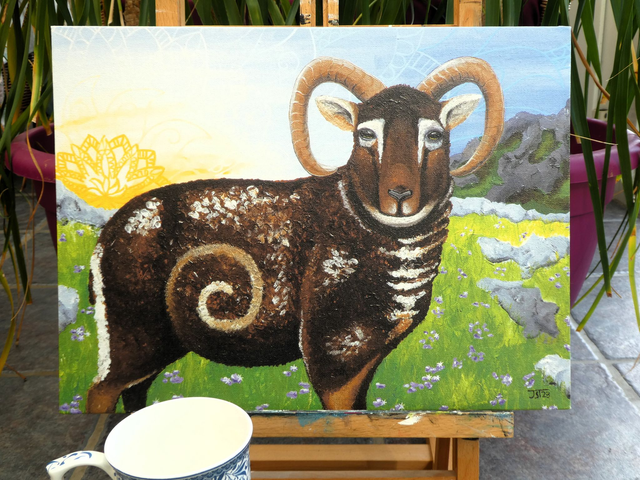 Open Edition Canvas Panel Print, from my "Compassionate World" collection, "Frolic and Forage"
