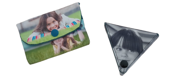 porte-cartes et porte-monnaie en tissu, personnalisables avec vos photos de famille préférées
