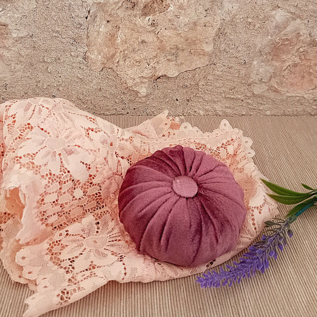 French Lavender Sachet made with Dusky Pink Velvet
