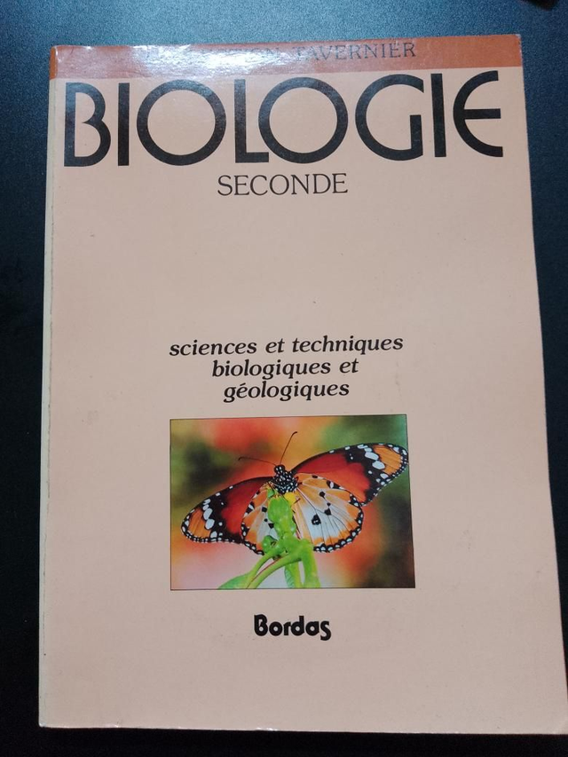 Biologie, manuel scolaire 1987