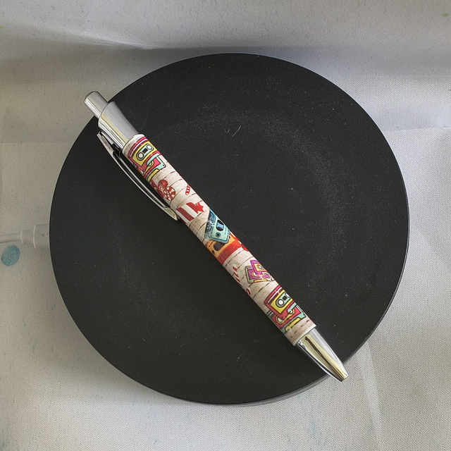 Noël stylo bille encre noir vintage