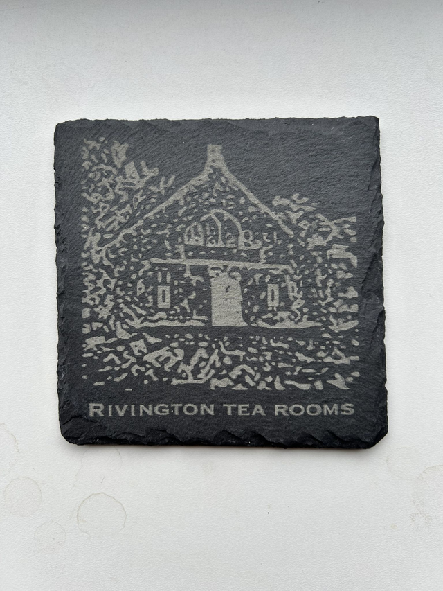 Rivington Tea Rooms Slate Coaster
