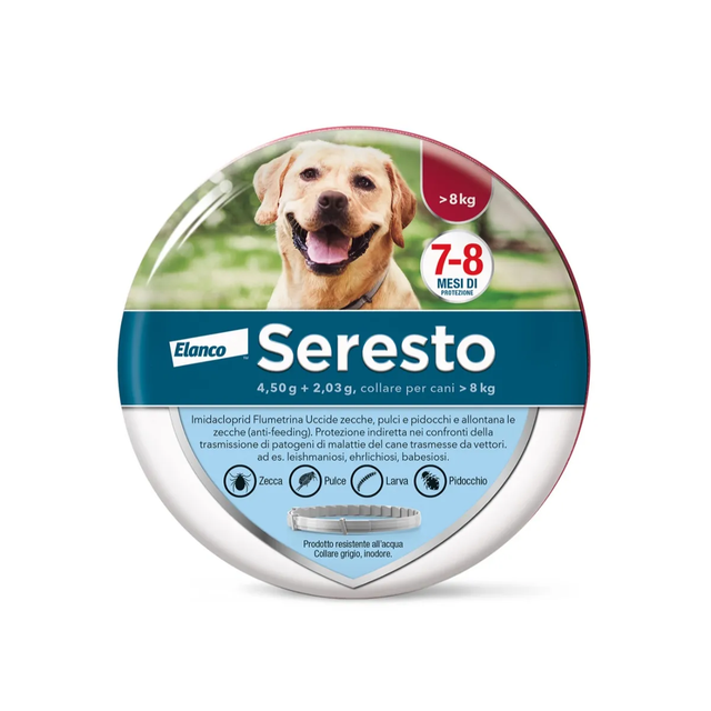 SERESTO COLLARE CANE SUPERIORE A 8 KG