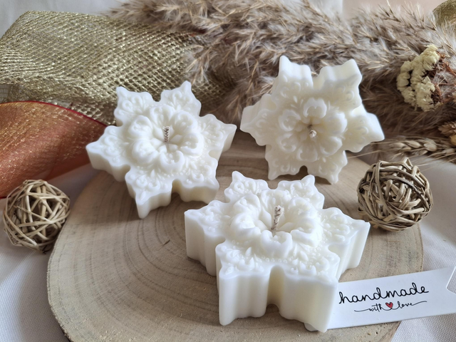 Kleine Kerze Schneeflocke