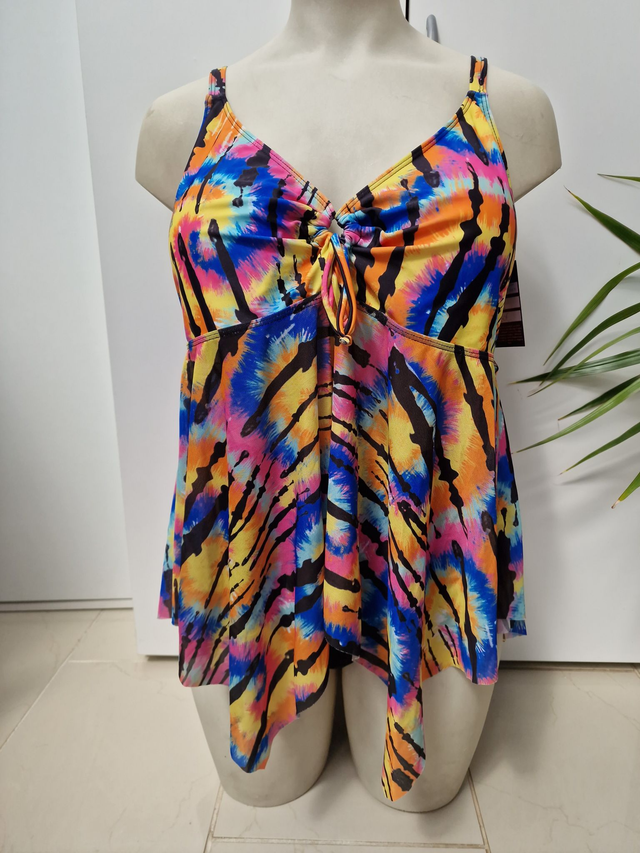 Maillot De Bain Deux Pieces Zèbre Multicolore Taille 4XL