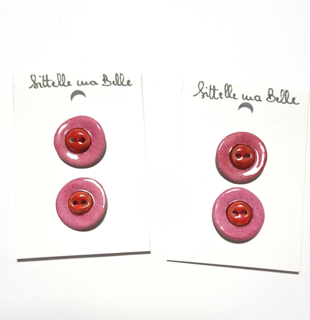 Bouton rose et rouge 