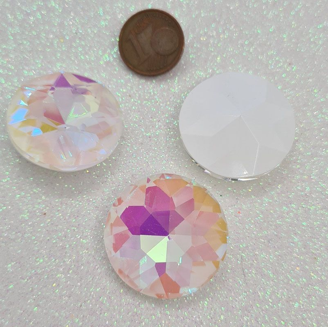 Fancy Chaton, White Opal AB, 27mm