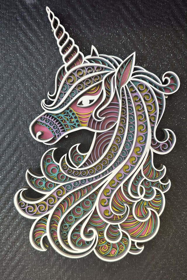 Licorne Murale Multicouche