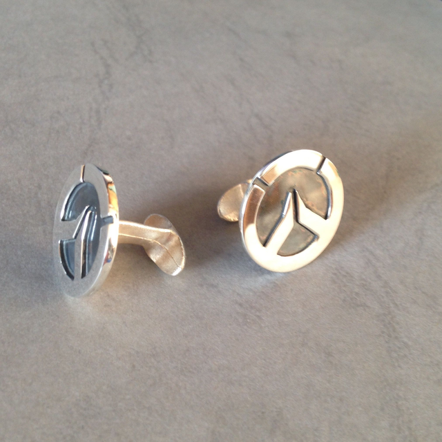 Overwatch - for grooms, groomsmen, wedding, birthday, fathers day handmade Sterling silver Cufflinks Mr Beaujangles